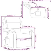 vidaXL Fauteuil de massage Marron Tissu