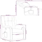 vidaXL Fauteuil de massage noir tissu