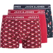 Jack & Jones Boxers 'JACEDDIE XMAS' bleu marine / rouge / blanc