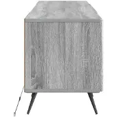 vidaXL Meuble TV LED Sonoma-gris, en panneaux de particules