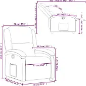 vidaXL Fauteuil relax rose velours