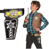Boland holster cowboy double Deputy marron