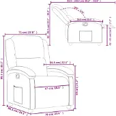 vidaXL Fauteuil relax brun foncé Tissu