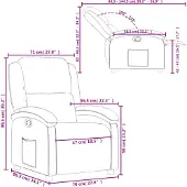 vidaXL Fauteuil relax Tissu Crème