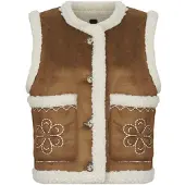 ONLY Gilet ONLTAKANA EMB WAISTCOAT femmes - Marron - EU S
