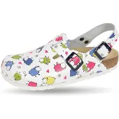 WEEGER 41610, Sabots de Travail Femme, Blanc Schafe, 37 EU