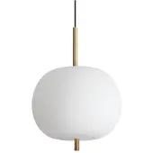 Ideal Lux 314969 UMILE-1 Suspension LED 20 W 2000/1420 lm 3000 K Or, Blanc