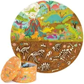 Click Europe Puzzle rond, 150 pièces, Boppi - Dinosaures