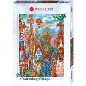 Heye Puzzle Village de charme : la porte bleue 500 pièces