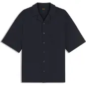 BOSS pour homme. 50559315 Chemise Lapisy Marine (S), Casuel, Coton, Manche courte