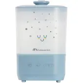 Bebeconfort Cool-Mist Humidificateur d'air pour bébé, veilleuse pour bébé avec 7 couleurs, technologie à ultrasons (jusqu'à 48 heures), brosse de nettoyage incluse, bleu