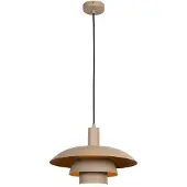 Lucide BRUNO - Suspension lumineuse - Ø 38 cm - 1xE27 - Couleur taupe | Collection Essential