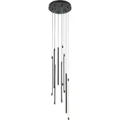 Maytoni Bâtons modernes noirs LED 46W lampe suspendue