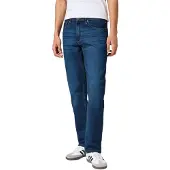 Wrangler - Jeans pour hommes - Coupe droite légèrement fuselée - Modèle "Foundation" - Effet "Jagged" - Taille 34W / Longueur 32L