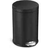Simplehuman CW2091, 4,5 l, Rond, Acier, Noir, Plastique, Terrasse