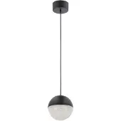 Kichler Suspension LED Moonlit, noir mat, 20,9 W, blanc chaud, 2131 lm, métal, dimensions : 180 x 20 x 20 cm, IP20, Quintiesse