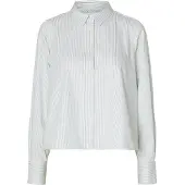 Selected femme Chemisier 'SLWROMIE' bleu / moutarde / blanc