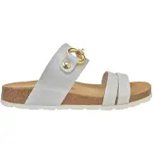 Rohde Mules en cuir blanc, taille 40