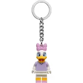 LEGO Unisexe, Porte-clés, Porte-clés avec Daisy Duck, Blanc, Violet, Rose