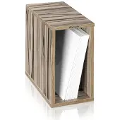 Zomo VS-Box 50 bo?te de rangement pour vinyles Zebrano