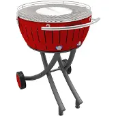 LotusGrill XXL (G600) Barbecue de jardin 21,8kg, rouge feu avec port USB
