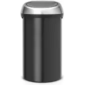 Brabantia Touch Bin 60 Litres Matt Black Anti-traces de Doigts