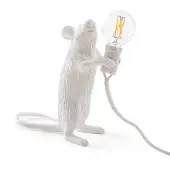 Seletti Lampe souris debout - blanc