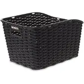 Basil Weave WP Panier HR, plastique, fixé dans le sens de la marche, noir, en vrac