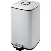 EKO - Seau de rangement "Regent" - 12 litres - Acier et plastique - Blanc