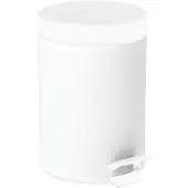 Zone Denmark Seau à pédale Solo, Poubelle à pédale, Poubelle, Seau de toilette, Seau de bain, Acier, White, 3 L, 330169