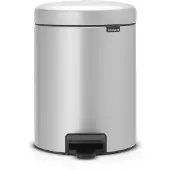 Brabantia NewIcon Poubelle à pédale 5 Litres Métallique Gris