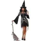 Atosa Cobweb Witch Costume Noir XS-S Enfants