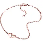 Elli Bijoux de pied 'Herz' or rose