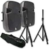 VONYX SPJ-1200A Ensemble de 12 haut-parleurs avec standards (Actif), Haut-parleur PA, Noir