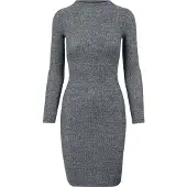Urban Classics Robe gris foncé / blanc
