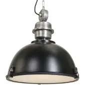 Steinhauer Lampe à suspension Bikkel noir avec gris métallisé