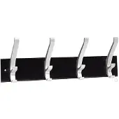 Unilux Crochet de vestiaire "CYPRES", 4 crochets Crochets triples en aluminium, support en acier avec