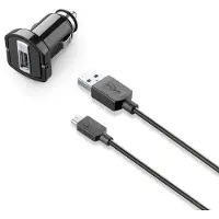 Cellularline Kit chargeur de voiture, Adaptateur pour véhicule, Noir