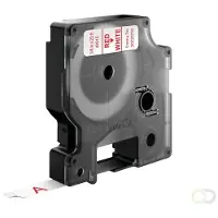 Dymo S0720700/40915 ruban d'étiquettes 9 mm (d'origine) - rouge sur blanc