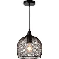 Lucide Suspension MESH noire 1xE27x60W en métal, dimensions : 150x22x22 cm, IP20,