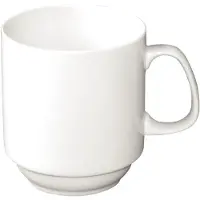 Olympia Tasses à café empilables en porcelaine blanche 28,4 cl (12 pièces)