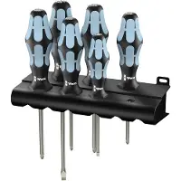 Wera 3334/3350/3355/6 05032063001 Jeu de tournevis acier inoxydable avec Rack 6 pièces