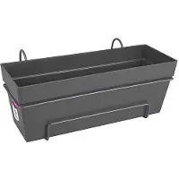 Elho Pot de Plante Rectangulaire en Plastique Elho Gris Foncé 50cm
