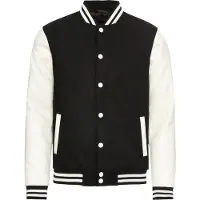 Urban Classics Veste mi-saison 'Oldschool' noir / blanc