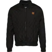 Urban Classics Veste mi-saison 'Diamond Quilt' marron / noir