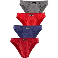 Le jogger Slip bleu / gris / rouge / rouge feu