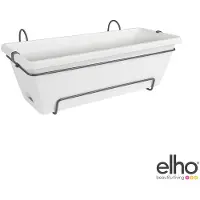Elho Pot de Plante Rectangulaire en Plastique Elho Blanc de 80 cm
