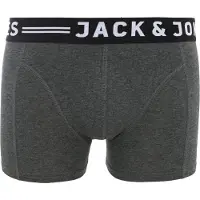 Jack & Jones Boxers 'Sense' gris foncé / noir / blanc