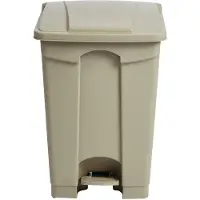 Jantex Poubelle de cuisine à pédale beige 65 L