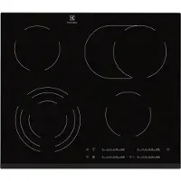 Electrolux EHF6547FXK, noir, encastrable, vitrocéramique, 4 zones, 4 zones, mijoter
